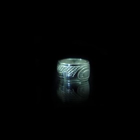 Hand Carved Native Northwest silver Hummingbird by Justin Rivard