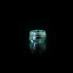 Tribal Spirit Gallery Hand Carved Native Northwest silver Bead by Justin Rivard